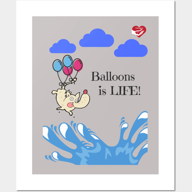 Balloon Dog Wall Art by Friendipets